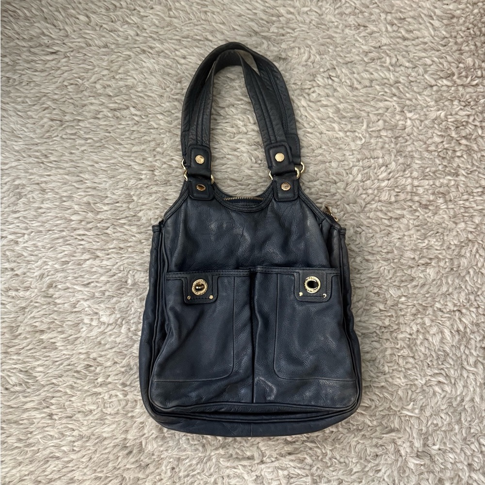 Stylish Black Leather Tote Bag Marc Jacobs vintage